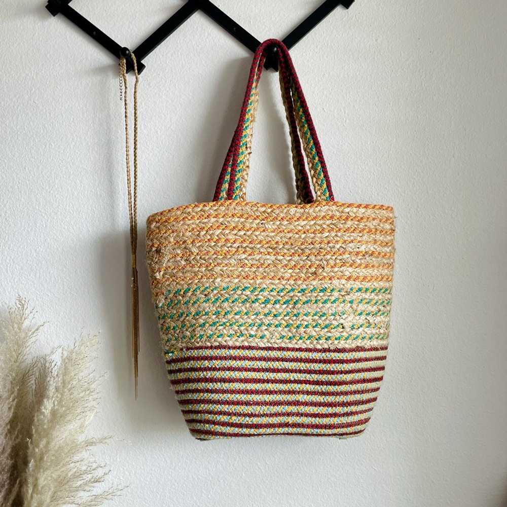 Large Beach Bag Tote Purse Natural New